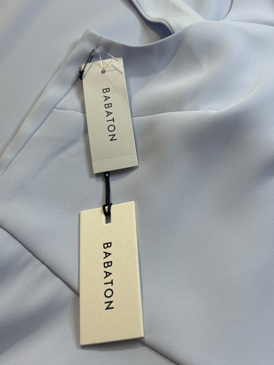 Babaton 90s Slit Midi Dress Glimmer Ice Blue NWT Size 6 - Picture 7 of 16